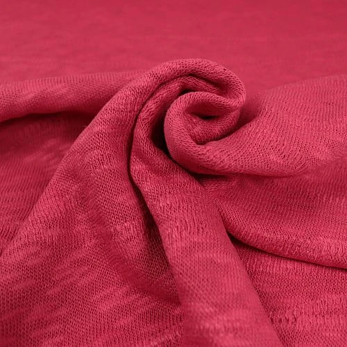 Organic Slub Jacquard Knit In Crimson Von Mind The MAKER 3 Organic Slub Jacquard Knit In Crimson Von Mind The MAKER – Bild 3