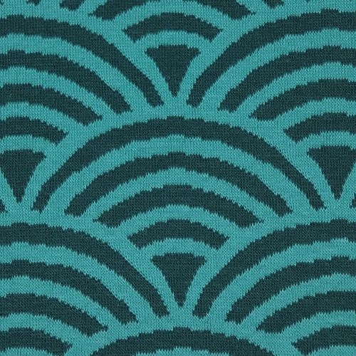 Bio Kuschel-Jacquard Regenbogen In Samaragd Von Stoffonkel 3 Bio Kuschel-Jacquard Regenbogen In Samaragd Von Stoffonkel – Bild 3