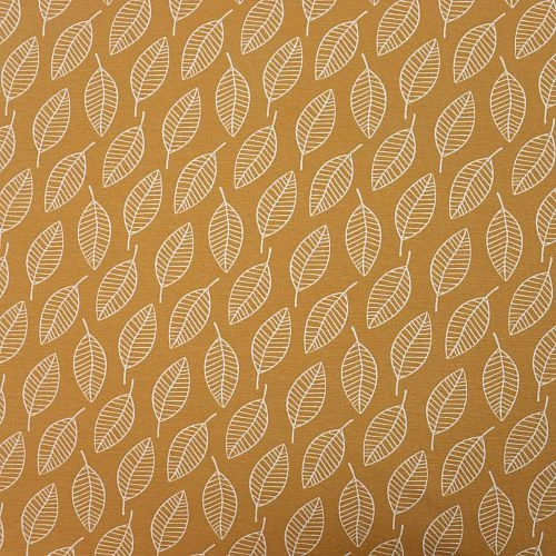 Bio Jersey Motiv Single Leave Herbstgold Von Stoffonkel 2 Bio Jersey Motiv Single Leave Herbstgold Von Stoffonkel – Bild 2