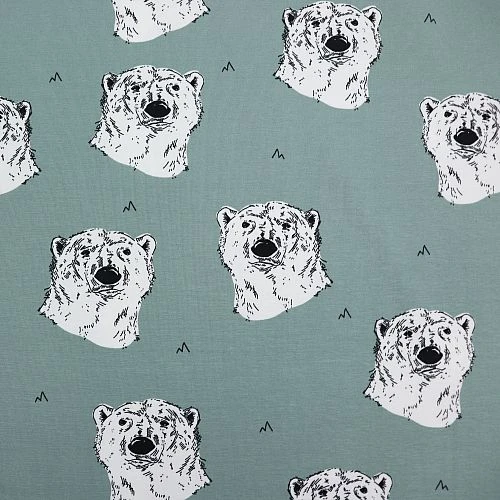 Bio Jersey Polar Bear In Iceberg Green Von Bloome Copenhagen 2 Bio Jersey Polar Bear In Iceberg Green Von Bloome Copenhagen – Bild 2