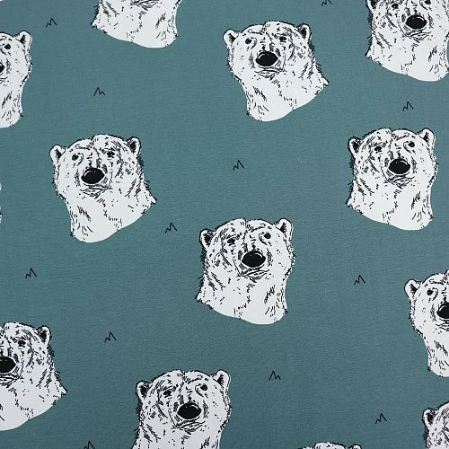 Bio Jersey Polar Bear In Oil Blue Von Bloome Copenhagen 2 Bio Jersey Polar Bear In Oil Blue Von Bloome Copenhagen – Bild 2