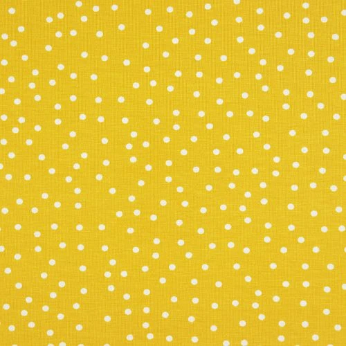 Bio Jersey Stoff Dotties Senfgelb Von Stoffonkel 2 Bio Jersey Stoff Dotties Senfgelb Von Stoffonkel – Bild 2