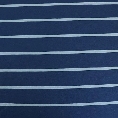 Bio Jersey Stoff Streifen Jeansblau Streifenjersey 2 Bio Jersey Stoff Streifen Jeansblau Streifenjersey – Bild 2