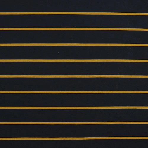 Bio Jersey Stoff Streifen Navy Ocker Streifenjersey 2 Bio Jersey Stoff Streifen Navy Ocker Streifenjersey – Bild 2