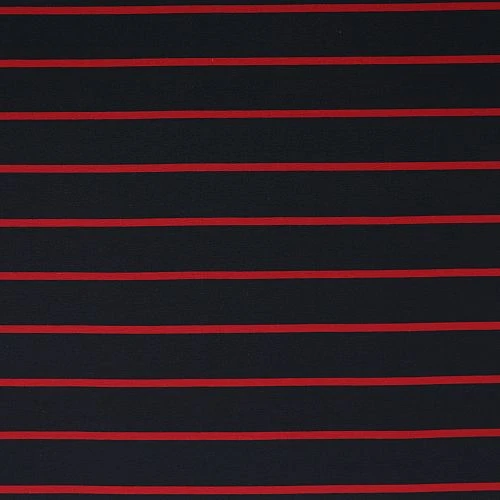 Bio Jersey Stoff Streifen Navy Rot Streifenjersey 2 Bio Jersey Stoff Streifen Navy Rot Streifenjersey – Bild 2