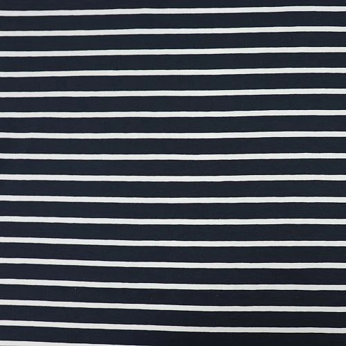 Bio Jersey Stoff Mit Streifen Dunkelblau Weiß Als Ringeljersey 2 Bio Jersey Stoff Mit Streifen Dunkelblau Weiß Als Ringeljersey – Bild 2