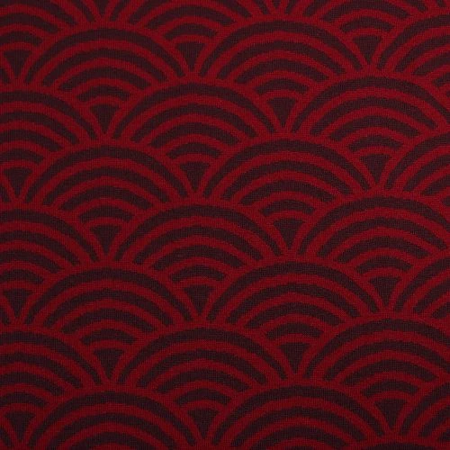 Bio Kuschel-Jacquard Regenbogen In Kirsche Von Stoffonkel 2 Bio Kuschel-Jacquard Regenbogen In Kirsche Von Stoffonkel – Bild 2