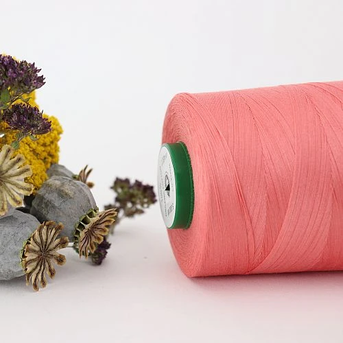 Nähgarn Lachs 100% Bio Baumwolle Scanfil 5000m Kone 2 Nähgarn Lachs 100% Bio Baumwolle Scanfil 5000m Kone – Bild 2