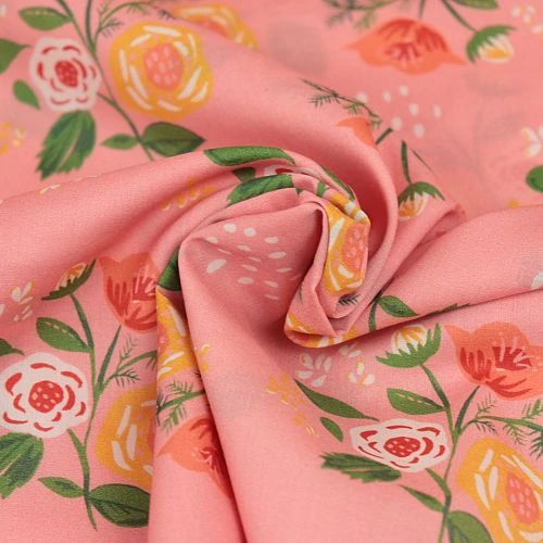 Bio Cotton Lawn Baumwollstoff Bouquet On Pink Von Monaluna 3 Bio Cotton Lawn Baumwollstoff Bouquet On Pink Von Monaluna – Bild 3