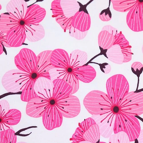 Bio Jersey Motiv Sakura In Weiß Von Stoffonkel 3 Bio Jersey Motiv Sakura In Weiß Von Stoffonkel – Bild 3