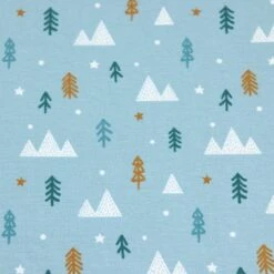 Bio Jersey Motiv Winterwald Blau Von Stoffonkel 7 Bio Jersey Motiv Winterwald Blau Von Stoffonkel -Angebote Stoffbiotop Store Motiv Winterwald blau von Stoffonkel Bio 1513 2
