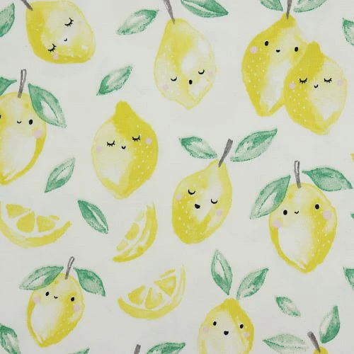 Bio Jersey Motiv Zitronen Aquarell Von Stoffonkel In Weiß 3 Bio Jersey Motiv Zitronen Aquarell Von Stoffonkel In Weiß – Bild 3