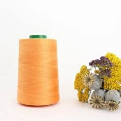 Nähgarn Orange 100% Bio Baumwolle Scanfil 5000m Kone