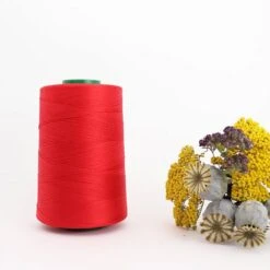 Nähgarn Rubinrot 100% Bio Baumwolle Scanfil 5000m Kone