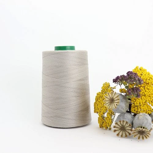 Nähgarn Sand Grau 100% Bio Baumwolle Scanfil 5000m Kone 1 Nähgarn Sand Grau 100% Bio Baumwolle Scanfil 5000m Kone