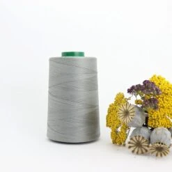 Nähgarn Stahl Grau 100% Bio Baumwolle Scanfil 5000m Kone