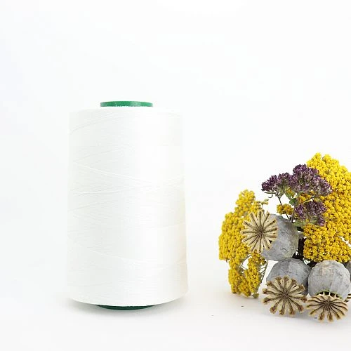 Nähgarn Weiß 100% Bio Baumwolle Scanfil 5000m Kone 1 Nähgarn Weiß 100% Bio Baumwolle Scanfil 5000m Kone
