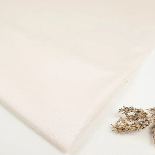 ORGANIC COTTON STRETCH TWILL In Creamy White Von Mind The MAKER 1 ORGANIC COTTON STRETCH TWILL In Creamy White Von Mind The MAKER
