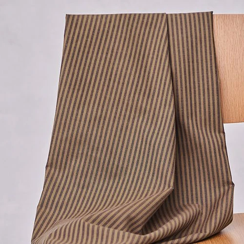 ORGANIC STRIPE COTTON In Indigo Night/Camel Von Mind The MAKER 1 ORGANIC STRIPE COTTON In Indigo Night/Camel Von Mind The MAKER