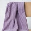 ORGANIC STRIPE COTTON In Plum/Lilac Von Mind The MAKER