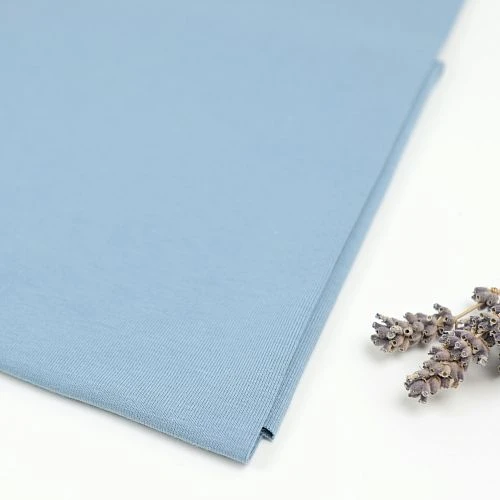 Organic Single Stretch Jersey In Faded Blue Von Mind The MAKER 1 Organic Single Stretch Jersey In Faded Blue Von Mind The MAKER