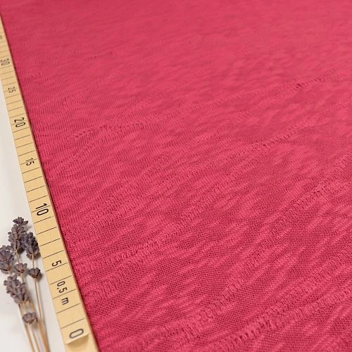 Organic Slub Jacquard Knit In Crimson Von Mind The MAKER 1 Organic Slub Jacquard Knit In Crimson Von Mind The MAKER