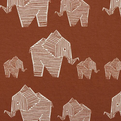 Bio Jersey Origami Motiv Elephant Von Stoffonkel In Karamell 3 Bio Jersey Origami Motiv Elephant Von Stoffonkel In Karamell – Bild 3