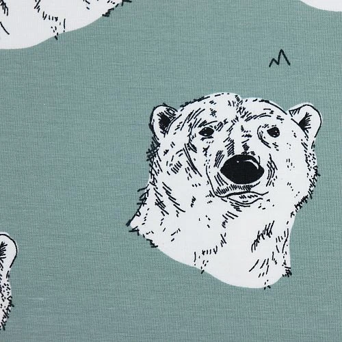 Bio Jersey Polar Bear In Iceberg Green Von Bloome Copenhagen 3 Bio Jersey Polar Bear In Iceberg Green Von Bloome Copenhagen – Bild 3