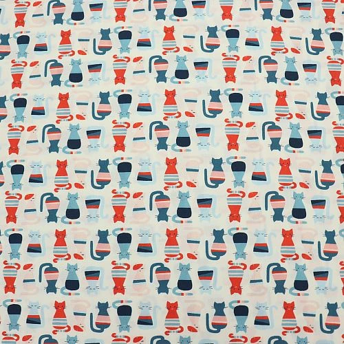 Bio Popeline Baumwollstoff Cool Cats Von Monaluna 2 Bio Popeline Baumwollstoff Cool Cats Von Monaluna – Bild 2