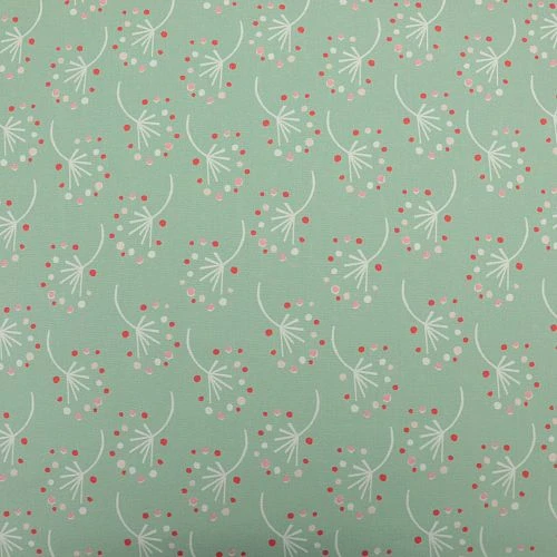 Bio Popeline Baumwollstoff Dandelion Vert Von Monaluna 2 Bio Popeline Baumwollstoff Dandelion Vert Von Monaluna – Bild 2