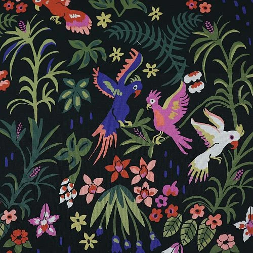 Bio Popeline Baumwollstoff Exuberant Cockatoos Aus Der Serie Garden Of Eden Von Cloud9 2 Bio Popeline Baumwollstoff Exuberant Cockatoos Aus Der Serie Garden Of Eden Von Cloud9 – Bild 2