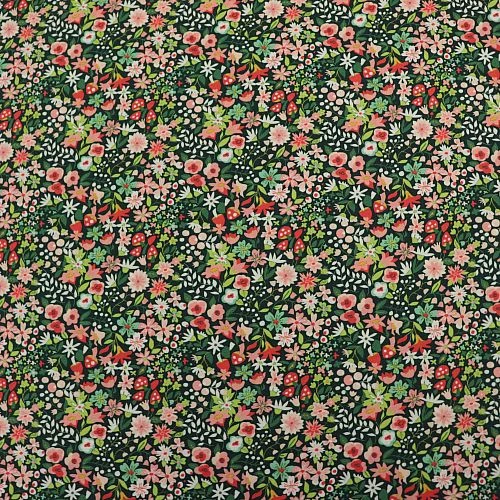 Bio Popeline Baumwollstoff Woodland Forest Emerald Von Monaluna 2 Bio Popeline Baumwollstoff Woodland Forest Emerald Von Monaluna – Bild 2