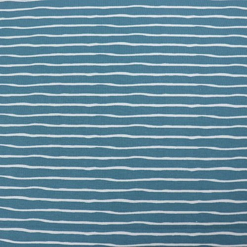 Bio Ringeljersey Good Vibes Stripes Beach House Blue Von Stoffonkel 2 Bio Ringeljersey Good Vibes Stripes Beach House Blue Von Stoffonkel – Bild 2