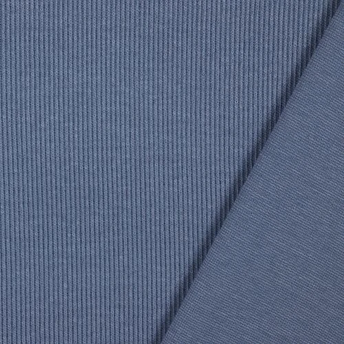 Bio Strickjacquard Rippenmuster Jeansblau Von Stoffonkel 3 Bio Strickjacquard Rippenmuster Jeansblau Von Stoffonkel – Bild 3