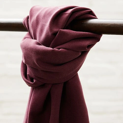 SOFT STRETCH TWILL In Maroon Von Meet Milk 1 SOFT STRETCH TWILL In Maroon Von Meet Milk