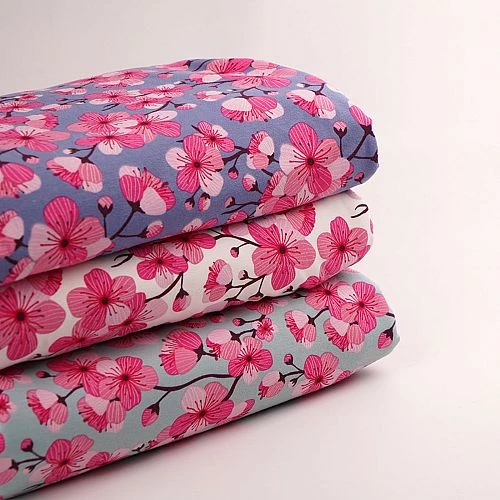 Bio Jersey Motiv Sakura In Blau Von Stoffonkel 4 Bio Jersey Motiv Sakura In Blau Von Stoffonkel – Bild 4