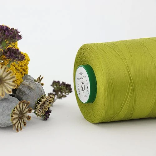 Nähgarn Sellerie Grün 100% Bio Baumwolle Scanfil 5000m Kone 2 Nähgarn Sellerie Grün 100% Bio Baumwolle Scanfil 5000m Kone – Bild 2