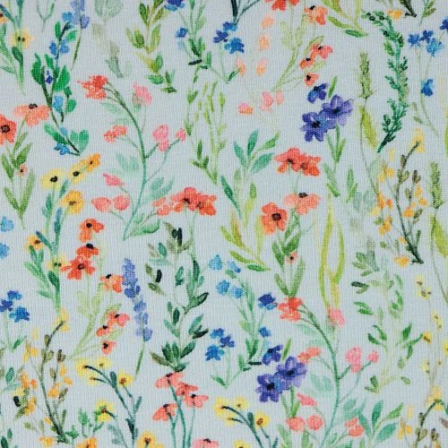 Bio Jerseystoff Spring Flower Aquarell 3 Bio Jerseystoff Spring Flower Aquarell – Bild 3