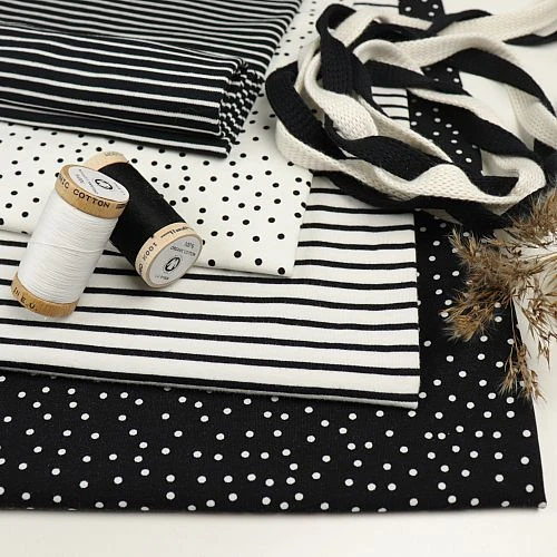 Bio Jersey Stoff Dotties Schwarz Von Stoffonkel 3 Bio Jersey Stoff Dotties Schwarz Von Stoffonkel – Bild 3