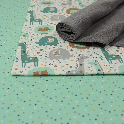 Bio Jersey Stoff Mini Jungle Confetti Mint Von Stoffonkel 3 Bio Jersey Stoff Mini Jungle Confetti Mint Von Stoffonkel – Bild 3