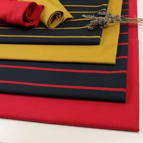 Bio Jersey Stoff Streifen Navy Rot Streifenjersey 3 Bio Jersey Stoff Streifen Navy Rot Streifenjersey – Bild 3