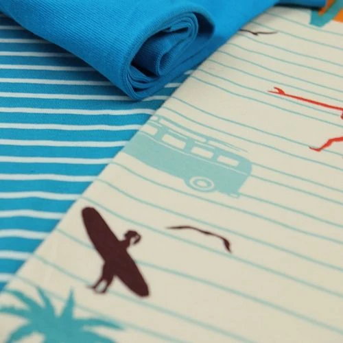 Bio Jersey Stoff Streifen Weiß Blau Ringeljersey Stoffonkel 3 Bio Jersey Stoff Streifen Weiß Blau Ringeljersey Stoffonkel – Bild 3