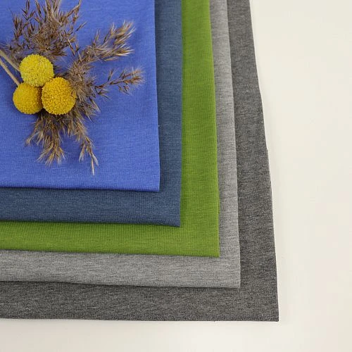 Bio Jersey Stoff Uni Blau Meliert 3 Bio Jersey Stoff Uni Blau Meliert – Bild 3