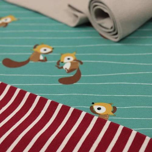 Bio Jersey Stoff Streifen Kirsche Ringeljersey Stoffonkel 3 Bio Jersey Stoff Streifen Kirsche Ringeljersey Stoffonkel – Bild 3