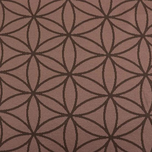 Bio Strickjacquard Blume Des Lebens In Cafe Au Lait Von Stoffonkel 2 Bio Strickjacquard Blume Des Lebens In Cafe Au Lait Von Stoffonkel – Bild 2