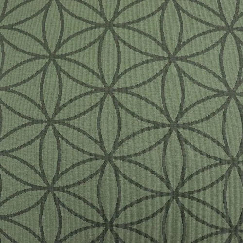 Bio Strickjacquard Blume Des Lebens In Moos Von Stoffonkel 2 Bio Strickjacquard Blume Des Lebens In Moos Von Stoffonkel – Bild 2