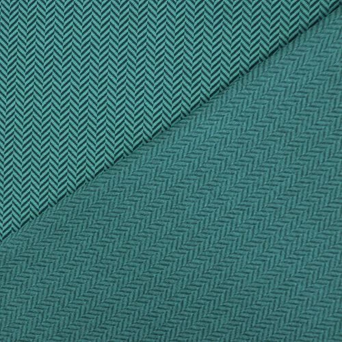 Bio Strickjacquard Fischgrät Smaragd Grün Von Stoffonkel 2 Bio Strickjacquard Fischgrät Smaragd Grün Von Stoffonkel – Bild 2