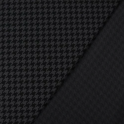 Bio Strickjacquard Hahnentritt Grau Schwarz Von Stoffonkel 2 Bio Strickjacquard Hahnentritt Grau Schwarz Von Stoffonkel – Bild 2