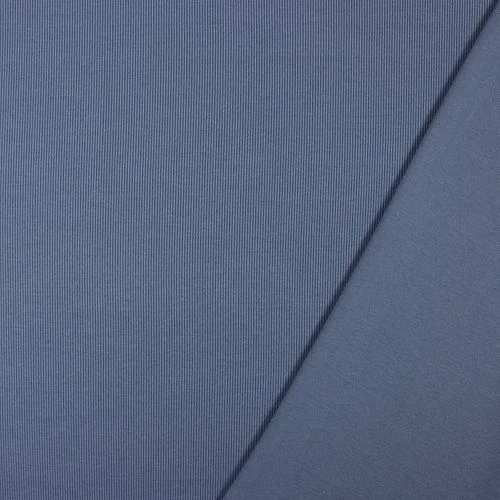 Bio Strickjacquard Rippenmuster Jeansblau Von Stoffonkel 2 Bio Strickjacquard Rippenmuster Jeansblau Von Stoffonkel – Bild 2