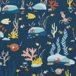 Bio Jersey Unterwasserwelt In Dunkelblau 5 Bio Jersey Unterwasserwelt In Dunkelblau -Angebote Stoffbiotop Store Unterwasserwelt in dunkelblau Bio Jersey 1831 2